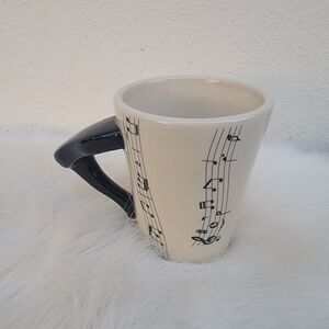 Music Notes Coffee Cup Mug Ceramic Novelty Made in Thailand